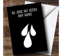 Personalised Funny No Seeds Vasectomy Get Well Soon Card - Personalised Get Well Soon Card, Sorry You're Poorly, Sick, Ill, Sending Love Card