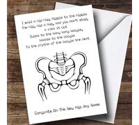 Personalised Funny Rappers Delight Hip Operation Get Well Soon Card - Personalised Get Well Soon Card, Sorry You're Poorly, Sick, Ill, Sending Love Card