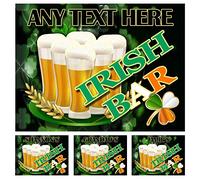 PERSONALISED FUNNY RETRO METAL TIN IRISH BAR PUB SIGN PLAQUE GIFT IDEA (Irish Bar (24), 8" x 6")