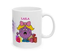 Personalised Funny Shopping Coffee Mug, 'Just a Girl Who Loves to Spend Money' Design, White Ceramic, Mrs, Miss, Her, She, Spending Spree, Ceramic 11oz