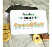 Personalised Funny Smiling Cookies Grandma's Cake Treat Sweets Biscuit Tin Personalised Gift | Custom Gift | Personalized Tin | Cake, Biscuit & Treat Tins | Gift For Her | Gift For Him