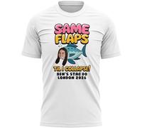 Personalised Funny Stag Do T Shirt - Fish Design Custom Face Location Date Groom Tee, XL, White