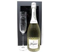 Personalised Fusion Flute & 75cl Freixenet Prosecco - Mother's Day Design (Presentation Gift Box)