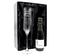 Personalised Fusion Flute & Mini Bottle in Silk Lined Gift Box - Mother's Day Design (Prosecco)
