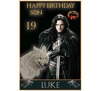 Personalised Game Of Thrones Inspired Jon Snow Birthday Card
