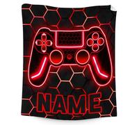 Personalised Gamer Blanket for Boys - Custom Kids Fleece Throw, Plush Cosy Cool Blanket for Sofa, Couch or Bedroom Gift (4 Sizes)