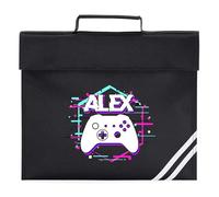 Personalised Gaming Book Bag for BoysComputer Controller Glitch Return to School Nursery Kids Bag, One Size, Black