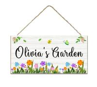 Personalised Garden Signs Garden Decor Wooden Garden Signs Plaques for Outside Welcome Sign Gifts Yard Signs Hanging Wall Plaque Garden Rules Door Sign Home Decor(Design 2)