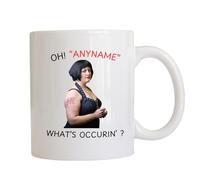 Personalised Gavin and Stacey What's Occurin' Ceramic Coffee Mug, White, Customisable Text, Novelty Birthday Gift Tea Cup