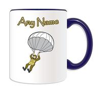 Personalised Gift - Airborne Mug (Military Design Theme, Colour Options) - Any Name/Message on Your Unique - Army Armed Forces Soldier World War Weapon Battle Parachute Jump Infantry