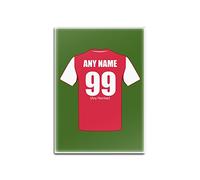 Personalised Gift - Arsenal Glass Fridge Magnet (Football Club Design Theme, Colour Options) - Any Name/Message on Your Unique - The Gunners
