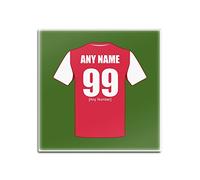 Personalised Gift - Arsenal Glass Square Coasters (Football Club Design Theme, Colour Options) - Any Name/Message on Your Unique Mat Pad - The Gunners