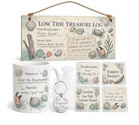 Personalised Gift Box Set Low Tide Treasure Log Beachcomber Present Mug