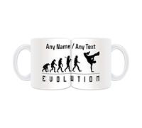 Personalised Gift - Break Dance Mug (Evolution Wrapped Design White) Name Message Unique - Player Outline Event Hobby Classical Music Dancer Street Breakdancing Hip Hop Brakedancing Break B-Girl B-Boy