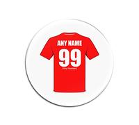 Personalised Gift - Bristol City Round Gloss Hardboard Coaster (Football Club Design Theme, Colour Options) - Any Name/Message on Your Unique Mat Pad - The Robins