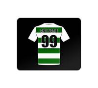 Personalised Gift - Celtic Mouse Mat (Football Club Design Theme, Colour Options) - Any Name/Message on Your Unique Pad MouseMat MousePad - The Bhoys Hoops Celts