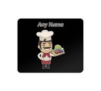 Personalised Gift - Chef Mouse Mat (Career Design Theme, Colour Options) - Any Name/Message on Your Unique Pad MouseMat MousePad - Restaurant