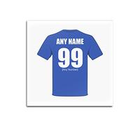 Personalised Gift - Chelsea Glass Square Coasters (Football Club Design Theme, Colour Options) - Any Name/Message on Your Unique Mat Pad - The Blues Pensioners