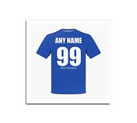 Personalised Gift - Chesterfield Square Gloss Hardboard Coaster (Football Club Design Theme, Colour Options) - Any Name/Message on Your Unique Mat Pad - Spireites