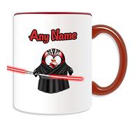 Personalised Gift - Darth Maul Mug (Penguin Film Character Design Theme, Colour Options) - Any Name/Message Unique - Costume Movie Hero Lightsaber Laser Sword Dual-Bladed Saber