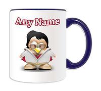 Personalised Gift - Elvis Presley Mug (Penguin History Celebrity Costume Design Colour) Name Message Unique Star Silly Funny Novelty Singer King Pop Dancer Actor Album Music Award Rock Musician Roll