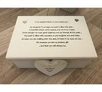 Personalised gift for a DAUGHTER on her Wedding Day from MOTHER Of The BRIDE ~ Wedding Present from Mum Jewellery Special keepsake Box