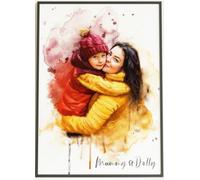 Personalised Gift for Mum, Portrait from Photo, Birthday Gift for Mum | Custom Made Portrait Painting from Photo Gift for Mother
