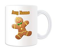 Personalised Gift - Gingerbread Man Mug (Fairy Tale Design Theme, White) - Any Name/Message on Your Unique - Ginger Bread