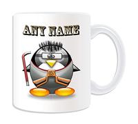 Personalised Gift - Half Life Mug (Penguin in Costume Design Theme, White) - Any Name/Message on Your Unique - Gordon Freeman