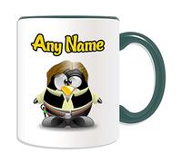 Personalised Gift - Han Solo Mug (Penguin Film Character Design Theme, Colour Options) - Any Name/Message on Your Unique - Costume Movie Superhero Hero Star Wars Jedi Lightsaber Laser Sword