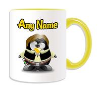 Personalised Gift - Han Solo Mug (Penguin Film Character Design Theme, Colour Options) - Any Name/Message on Your Unique - Costume Movie Superhero Hero Wars Jedi Lightsaber Laser Sword