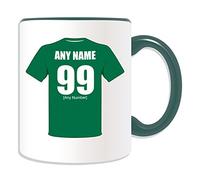 Personalised Gift - Hibernian Mug (Football Design Theme, Colour Options) - Any Name/Message on Your Unique Mug - The Hibs Hibees Cabbage Club
