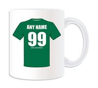 Personalised Gift - Hibernian Mug (Football Design Theme, White) - Any Name/Message on Your Unique Mug - The Hibs Hibees Cabbage Club