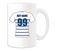 Personalised Gift - Large Featherstone Rovers Mug (Rugby League Design Theme, White) - Any Name/Message on Your Unique Mug - Fev The Flat Cappers Colliers Club