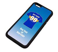 Personalised Gift - Leeds Rhinos iPhone 6 / 6s Case (Black, Rugby League Design Theme) - Any Name/Message on Your Unique - Apple TPU - The Loiners