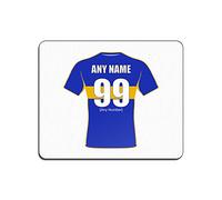 Personalised Gift - Leeds Rhinos Mouse Mat (Rugby League Design Theme, Colour Options) - Any Name/Message on Your Unique Pad MouseMat MousePad - The Loiners