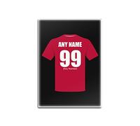 Personalised Gift - Liverpool Glass Fridge Magnet (Football Club Design Theme, Colour Options) - Any Name/Message on Your Unique - The Reds Red Army