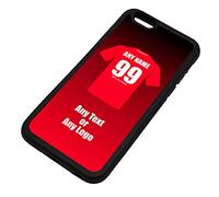 Personalised Gift - Liverpool iPhone 6 / 6s Case (Black, Football Club Design Theme) - Any Name/Message on Your Unique - Apple TPU - The Reds Red Army