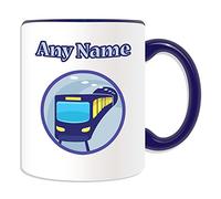 Personalised Gift - London Tube Mug (Transport Design Theme, Colour Options) - Any Name / Message on Your Unique - Driver Vehicle Automobile City Public Track Railway Metrolink Metro Underground Train Subway