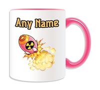 Personalised Gift - Missile Mug (Military Design Theme, Colour Options) - Any Name / Message on Your Unique - Army Armed Forces Soldier World War Weapon Battle Bomb Mushroom Clouds Atmospheric Atomic Atom Nuclear Explosion