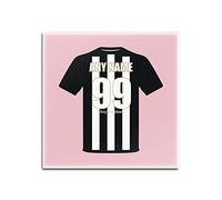 Personalised Gift - Notts county Square Glass Coaster (Football Club Design Theme, Colour Options) - Any Name/Message on Your Unique Mat Pad - The Magpies