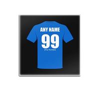 Personalised Gift - Peterborough United Square Glass Coaster (Football Club Design Theme, Colour Options) - Any Name/Message on Your Unique Mat Pad - The Posh