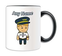 Personalised Gift - Pilot/Aviator Mug (Career Design Theme, Colour Options) - Any Name/Message on Your Unique Mug - Aircraft