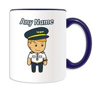 Personalised Gift - Pilot/Aviator Mug (Career Design Theme, Colour Options) - Any Name/Message on Your Unique Mug - Aircraft