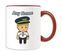 Personalised Gift - Pilot/Aviator Mug (Career Design Theme, Colour Options) - Any Name/Message on Your Unique Mug - Aircraft