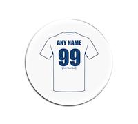 Personalised Gift - Preston North End Round Glass Coaster (Football Club Design Theme, Colour Options) - Any Name/Message on Your Unique Mat Pad - PNE The Whites Lilywhites Invincibles