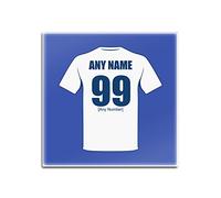 Personalised Gift - Preston North End Square Glass Coaster (Football Club Design Theme, Colour Options) - Any Name/Message on Your Unique Mat Pad - PNE The Whites Lilywhites Invincibles