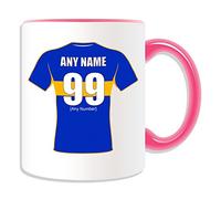 Personalised Gift - Rhinos Mug (Rugby League Design Theme, Colour Options) - Any Name/Message on Your Unique Mug - The Loiners Leeds Club