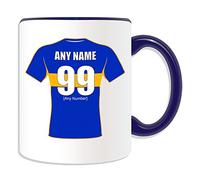 Personalised Gift - Rhinos Mug (Rugby League Design Theme, Colour Options) - Any Name/Message on Your Unique Mug - The Loiners Leeds Club