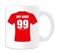 Personalised Gift - Salford Red Devils Mug (Rugby League Design Theme, White) - Any Name/Message on Your Unique Mug - Club